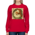 thumbnail image 2 of Vintage Santa Claus Christmas Cheer Women's Sweatshirt, 2 of 3