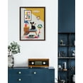 thumbnail image 5 of Kate and Laurel Sylvie Record Player Framed Canvas Wall Art by Rachel Lee of My Dream Wall, 18x24 Brown, Decorative Colorful Boho Art Print for Wall, 5 of 6