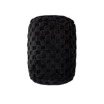 Mainstays 11" x 10" Black Sherpa Check Bolster Decorative Pillow