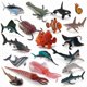 thumbnail image 1 of Set de figuras de animales marinos realistas de PVC con vida marina, 13 piezas, 1 of 2