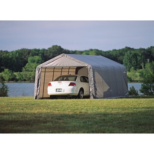 13' x 20' x 10' Peak Style Shelter, Gray by ShelterLogic