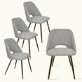 thumbnail image 1 of KOSSMAI Fabric Upholstered Dining Side Chairs, Gray (Set of 4), 1 of 9
