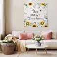 thumbnail image 5 of Sunflower Wall Art Painting on Canvas, Yellow Floral Summer Botanical Leaves Weeping Rustic Canvas Art Home Prints Wall Art Framed Modern Artwork for Living Room Bedroom Wall Decor 12x12in, 5 of 9