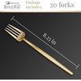 thumbnail image 4 of Elegant Disposable Gold Silverware Set, Disposable Plastic Cutlery Set includes 20 Forks, Gold Flatware Set Great for Parties, 20 Servings Of Upscale Cutlery Set for Weddings, Events, Celebrations, 4 of 5