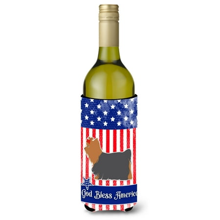 

Carolines Treasures BB3334LITERK USA Patriotic Yorkshire Terrier Yorkie Wine Bottle Beverge Insulator Hugger Wine
