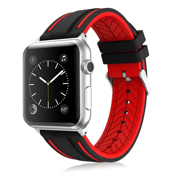 gold apple watch series 4 black band