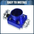 thumbnail image 3 of Unique Bargains 1 Pcs Universal 65mm/2.56" Silver Tone Blue Aluminum Alloy Car Throttle Body Assembly, 3 of 6