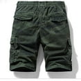 thumbnail image 4 of Penkiiy Men's Shorts Multi Pocket Cargo Pants Loose Casual Pants Straight Leg Pants Short Pants for Men Elastic Waist 30 Green 2023 Summer Deal, 4 of 4