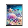 thumbnail image 4 of Creative Ocean Shell Stickers Art, 30x40cm, Natural Beach Decor, Colorful, 4 of 9
