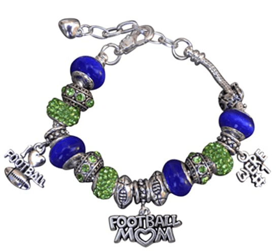 Womens Football Charm Bracelet for Football Moms Football Mom Jewelry-Football Mom Bracelet 