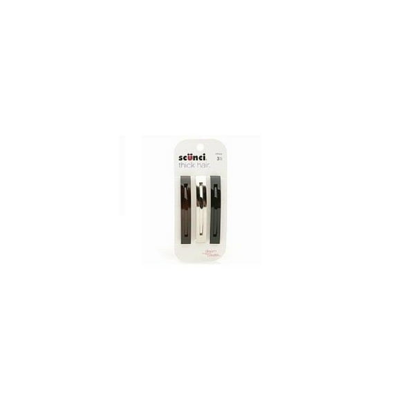 scunci thick hair barrettes 3 pcs