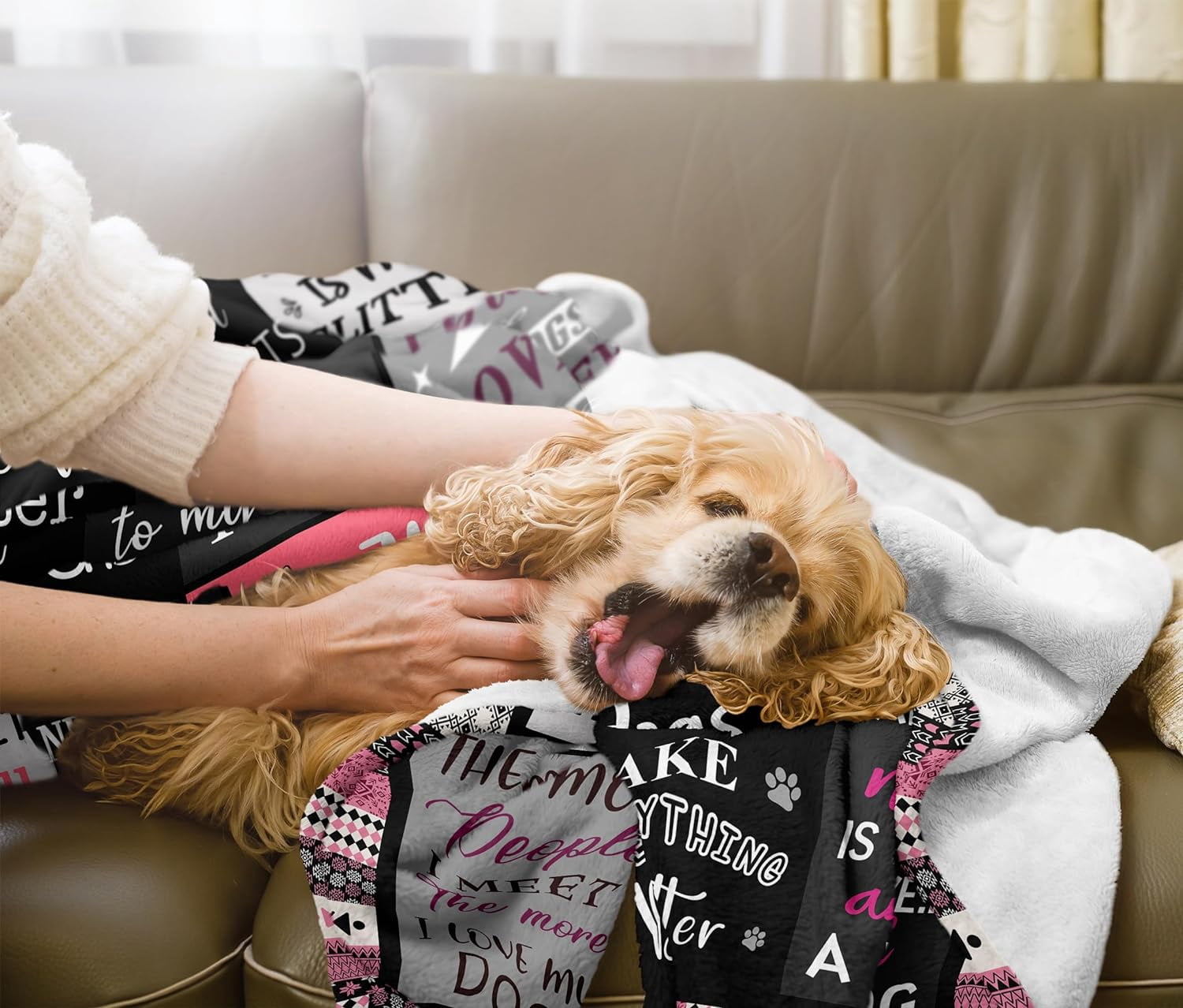 Dog Mom Gifts, Dog Lover Gifts, Dog Gifts Blanket 50"x60", Dog Birthday Gift, Dog Mom Gifts for Women, Gifts for Dog Lovers, Dog Themed Gifts, Dog Owner Gifts, Dog Throw Blanket, Best Dog Mom