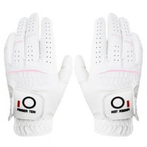FINGER TEN Womens Ladies Golf Rain Gloves Pair Both Hand , Wet Hot Cool Grip, Fit Small Medium Large XL