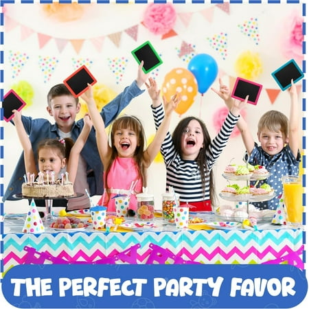 Mini Chalkboard For Kids - (Pack of 24) Goodie Bags Stuffers For Kids Mini kids chalkboard Each with 2 Chalk Sticks, and 1 Eraser for Boys and Girls Birthday Party Favors Birthday Goodie Bags