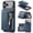 Blue, variant on TECH CIRCLE For iPhone 7/8/SE (2nd/3rd Gen) Magnetic MagSafe-Compatible PU Leather Back Cover Case with Removable Magnetic Phone Wallet, Multiple Card Slots, Protective, Lightweight, Blue