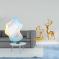 thumbnail image 2 of Espejo acrílico ondulado, decoración moderna para la pared del baño, con estatuas de ciervos en resina, figuras para encimera, colección para sala de, 2 of 8