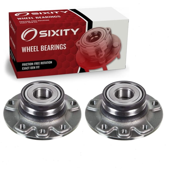 Sixity Auto 2 pc 512510 Rear Wheel Bearing Hub Assembly compatible with Dodge Dart 2013-2016