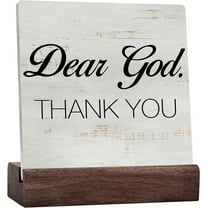 Dear God Thank You Ceramic Table Sign Desk Decor Farmhouse Ceramic Tableplaque Rustic Sign For Living Room Shelf Table Decoration