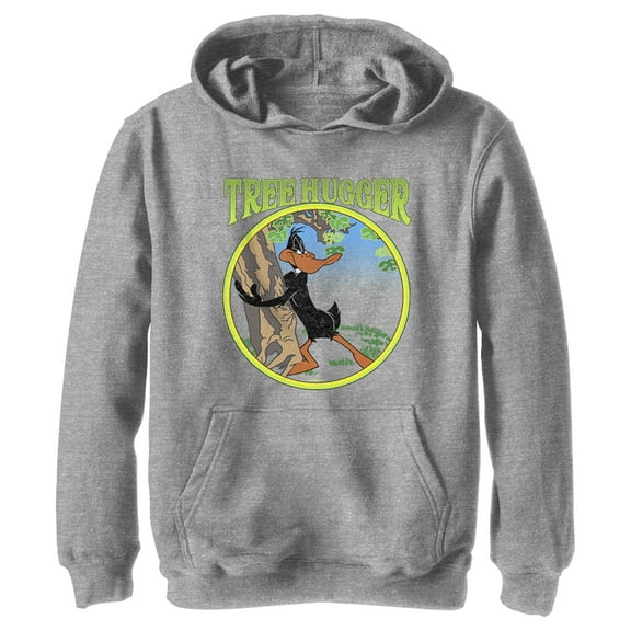 Boy's Looney Tunes Tree Hugger Pull Over Hoodie Athletic Heather Large