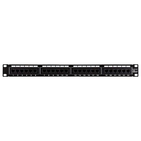 UPC: 0844660072553 | Monoprice 24 Port Cat5 110Type Enhanced Patch Panel Black (107255)