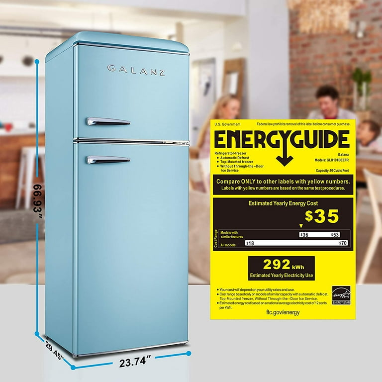 Zichtbaar Veel Smeren Galanz GLR12TBEEFR 12 cu. ft. Retro Frost Free Top Freezer Refrigerator, Bebop Blue - Walmart.com Zichtbaar Veel Smeren Galanz GLR12TBEEFR 12 cu. ft. Retro Frost Free Top Freezer Refrigerator, Bebop Blue - Walmart.com