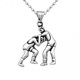 thumbnail image 4 of Colgante de lucha libre JINMJMXG acero inoxidable plateado para dos personas collar deportivo de fitness, 4 of 4