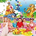 thumbnail image 4 of Winnie the Pooh Birthday Banner Backdrop Background Taspestry Post Wall Decor Party Supplies, 4 of 6