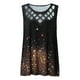 thumbnail image 4 of Blusa sin mangas con estampado calado informal de cuello redondo de verano para mujer a la moda Fridja qr3828, 4 of 5