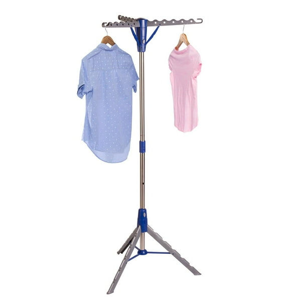 Honey Can Do 64" High Tripod Drying Rack, Chrome/Blue