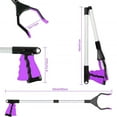 thumbnail image 2 of Litter Picker Grabber Stick, 32" Long Arm Litter Picking Equipment Rubbish Pick Up Hand Tool(Purple), 2 of 5