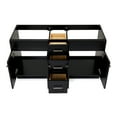 thumbnail image 5 of Ariel Hamlet 60 In. Double Sink Base Cabinet In Black, 5 of 9