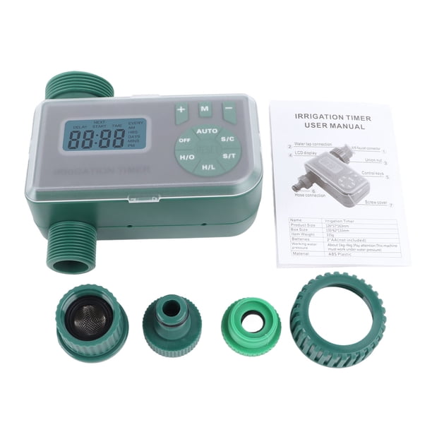 Temporizador de agua, ahorro de energía, ajustable, operación simple, riego automático, temporizador de riego para jardín y césped.