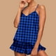 thumbnail image 1 of Conjunto de pijama de poliéster con tirantes finos y estampado de moda para mujer, 1 of 8