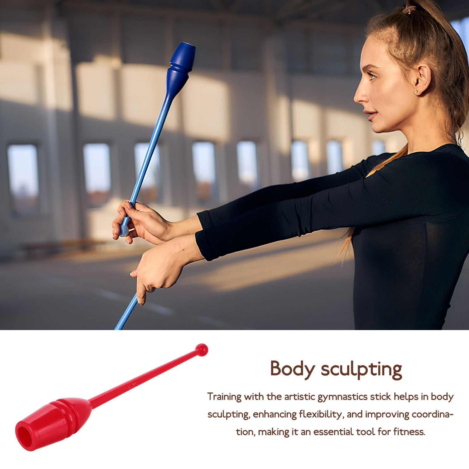 Worgeous Gymnastics Stick Clubs Artistic Gymnastics Prop Dance Performing Stick Rhythmic Gymnastics Training Equipment Tool For Adults And Kids