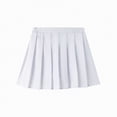 thumbnail image 4 of NIEWTR Girls' Print Pleated Skirt 3-12 Years Midi Length with Soft Lining, Back to School Style, Elastic Waist Skort(A01-White,2-3 Years), 4 of 4