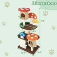 thumbnail image 3 of Gymax Wooden Cat Tree w/ Sisal Scratch Board & Post Padded Perch Hanging Toys Modern, 3 of 10
