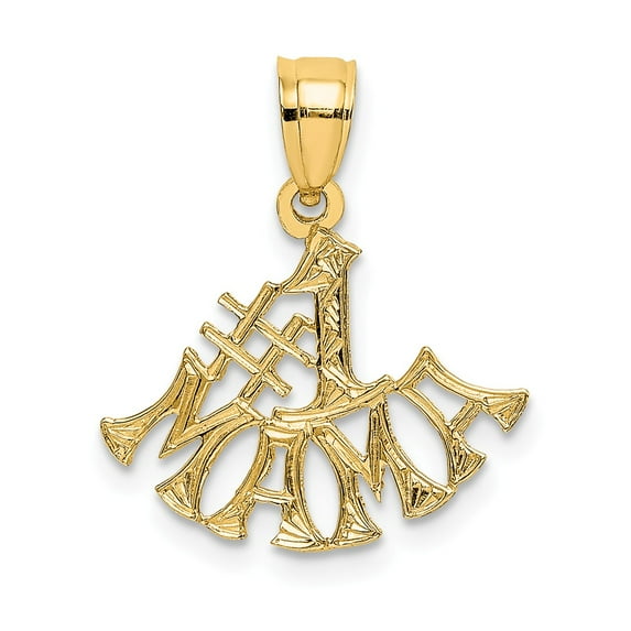 FB Jewels 14K Yellow Gold #1 Mama Pendant