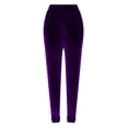 thumbnail image 5 of Hfyihgf Womens Elastic Waist Velvet Trousers Casual High Waist Joggers Loose Straight-Legs Long Pants with Pockets(Purple,S), 5 of 6