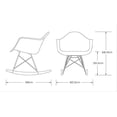 thumbnail image 2 of Nicer Furniture AP6109W Round Dining Arm Chair - Wood Frame with Black PU Seat Cushion, Walnut, 2 of 2