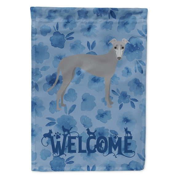 Carolines Treasures CK6083CHF Greyhound Welcome Flag Canvas House Size Large multicolor
