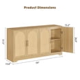 thumbnail image 2 of TROPOW Sideboard Buffet Cabinet - Credenza Storage with 4 Rattan Doors and Shelves, Modern Console Table Accent Coffee Bar Cabinet for Living Room, Kitchen, Hallway, Dining Room, Entryway, 2 of 7