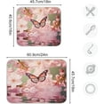 thumbnail image 3 of Coolnut Streamside Butterfly Dish Drying Mat for Kitchen Counter, Ultra Absorbent Reversible Microfiber Dishes Drying Rack Pad Heat-resistant Mats 18x24in Home Decor, 3 of 7