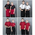thumbnail image 4 of Chef Jacket Men Chef Coat Skin Friendly O-Neck Oversized Chef Uniforms O-Neck Cheap Short Sleeve Tops Bakery Cooking Clothes Work Wear White M, 4 of 9