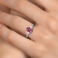 thumbnail image 4 of Gem Stone King 1.71 Ct Oval Red Zirconia 925 Sterling Silver Ring, 4 of 6