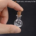 thumbnail image 4 of Mini Glass Bottles with Cork Flat Bottom Ball Shape Wishing Bottle with Ring, 20 Pieces, 4 of 6