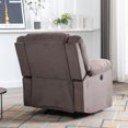 thumbnail image 6 of Electric Recliner, Fabric Upholstered Armchair with Tufted Backrest and Adjustable Footrest, Modern Single Sofa Chair with Soft Seat Cushion for Living Room or Office, Brown, 6 of 7
