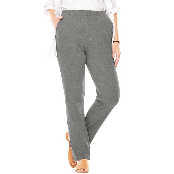 Woman Within Plus Size 7-day Knit Straight Leg Pant
