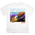 thumbnail image 2 of NASA Shuttle Atlantis Kids T Shirt for Youth Boys and Girls, White, Medium, 2 of 5