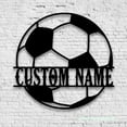 thumbnail image 4 of Craftnamesign Custom Soccer Ball Metal Wall Art LED Light, Personalized Football Player Lover Sign, 4 of 5