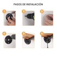 thumbnail image 3 of Repisas Flotantes de Pared, OUDAR 6 Piezas Mensulas para Repisa 30 cm, Soporte para Repisa Flotante con Tornillos, Soportes para Estantes para Repisa Flotante para Ba&ntilde;o, Cocina, Sala de Est, 3 of 8